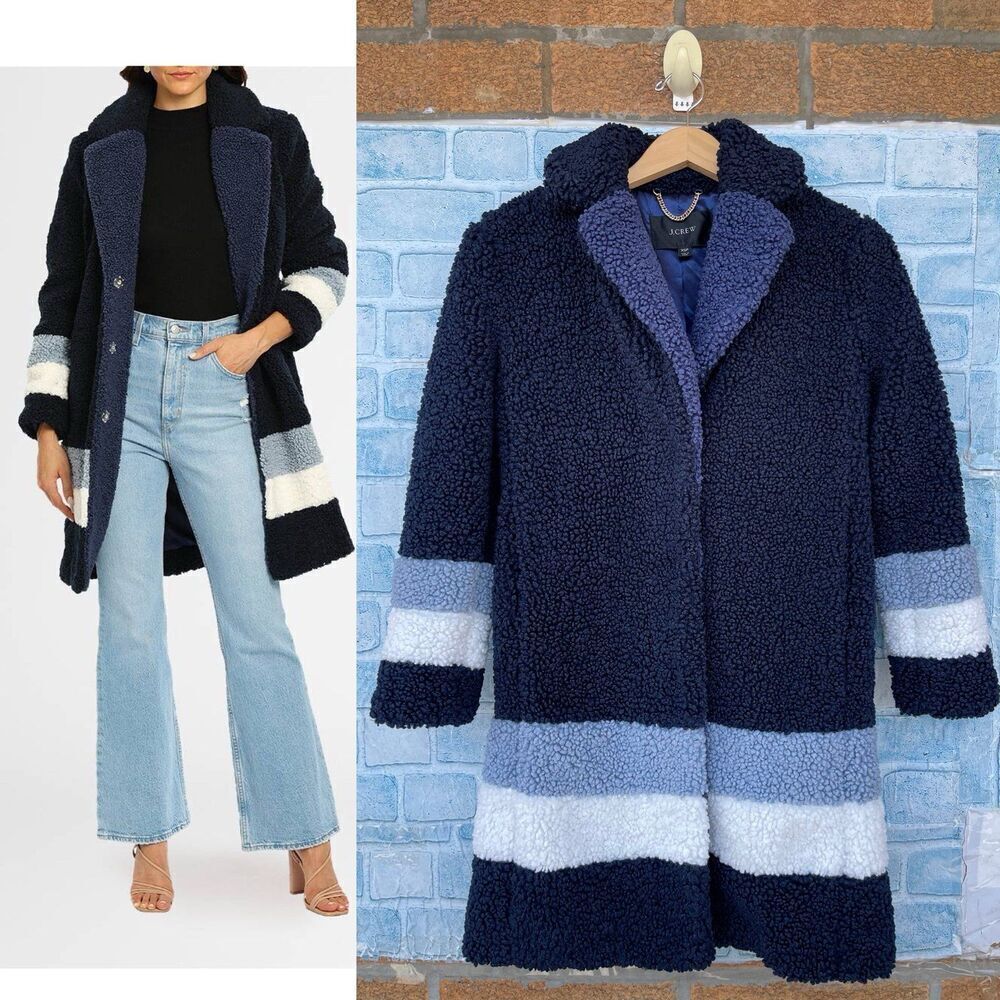 J.CREW Ariana Sherpa Topcoat XS